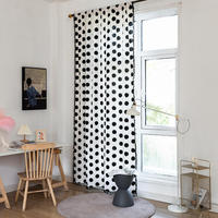 Demi-rideau occultant polyvalent Simple de Style INS nordique pour produit transfrontalier Amazon pour balcon à la maison baies vitrées noir blanc