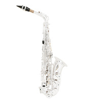 Silver Plated Brass Body Bakelite Head Polished Finish Eb Alto Saxophone Professional Woodwind Instrument OEM Model HYM-740