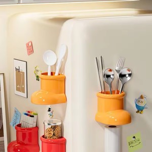 Cute <b>Boots</b> Magnetic Suction Fridge Wall Mounted Organizer Kitchen Decorative Organizer Basket No Punch Storage <b>Boxes</b> - Product Image 2