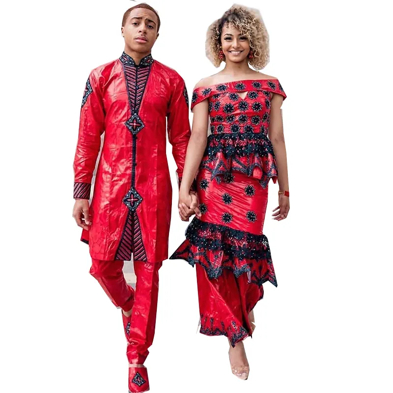 H & D wholesale african couple clothing men african clothes women and men clothes