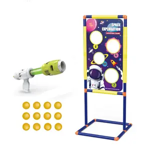 Shooting Game Speelgoed Voor Kinderen En Volwassenen Met Schieten Doel Stand 2 Popper Air Guns Met 24 Schuim Ballen Indoor outdoor Praktijk