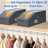 Bolsa de Almacenamiento para Gorras de Béisbol KUYUE, Transparente, con Capacidad para 24 Gorras, Organizador de Gorras de Béisbol para Armario, Plegable