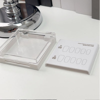 Carton de stockage d'ongles acrylique transparent professionnel à double couche portant une boîte de présentation d'ongles avec support portable pour presser sur les ongles