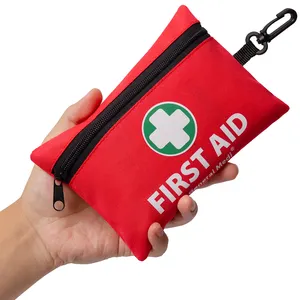 Custom Individual Small Emergency Mini First Aid Kit 19X13.5CM Travel Survival First Aid Small Bag for Medical Sports Office Ho