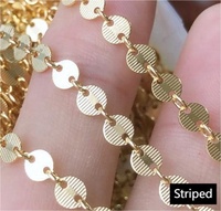 GP US 4mm Rond Sequin Disc Chain Bulk 14k Gold Filled Permanent Jewelry Chain by Feet Sequin Flat Coin Round Circle Disc Chains