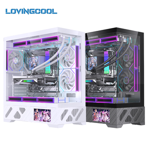 Gabinete para <span class=keywords><strong>PC</strong></span> Gamer LOVINGCOOL con Pantalla LCD, <span class=keywords><strong>Torre</strong></span> Completa ATX, Micro Gabinete de Escritorio, Cristal Templado - Product Image 1