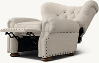 Chaise carrée moderne en bois pour salle à manger, fauteuil inclinable en tissu avec rembourrage en éponge, idéal pour l'hôtellerie