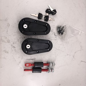 Verrou de capot de voiture noir avec et sans clé antivol pour véhicules généraux - Product Image 1