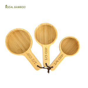 Cuillères et tasses à mesurer réutilisables en bambou personnalisées avec logo, durables, en bambou, pour le café et la poudre de matcha - Product Image 2
