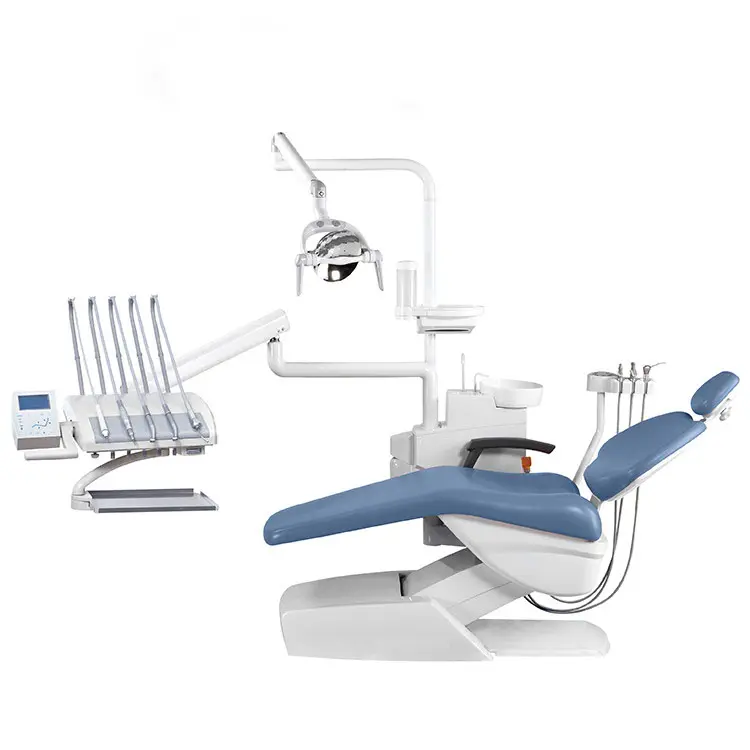 european simple lamp dental treatment manual folding fixed clinic dental chair unit for kids