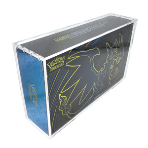 Boîte de rangement pour cartes TCG en acrylique transparent de 5 mm avec couvercle magnétique résistant aux UV pour Pokemon MTG <span class=keywords><strong>UFC</strong></span>, taille de logo personnalisée - Product Image 2