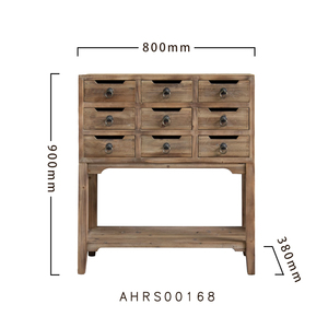 Home Living Room Accent <b>Rustic</b> Reclaimed Wood Storage <b>Cabinet</b> with Multi Drawers - Product Image 3