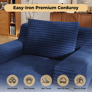 Sofá Cama Individual Extra Grande Reclinable de Terciopelo, Envasado al Vacío, Sin Ensamblaje, para Dormitorio, Sala de Estar y Uso en Exteriores - Product Image 2