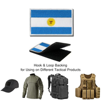 Parche Bordado con Bandera de América del Sur y América del Norte, con Gancho y Bucle, Venta al Por Mayor