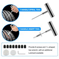 75pcs Tire Inflator Air Compressor, Heavy Duty Flat Tire Repair Kit With 12V,150PSI Air Pump for SVU, Car, Motorcycle, Truck, RV