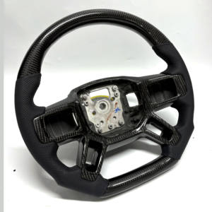 Volant en fibre de carbone authentique <span class=keywords><strong>pour</strong></span> Land Rover Defender 110 20-24 avec palettes de changement de vitesse personnalisables et chauffage 115 - Product Image 3