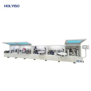 HOLYISO X4 MDF PVC ABS Partial Bevel Straight Edge Banding Machine Corner Rounding Bevel Edge Banding Machine