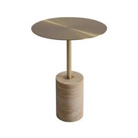 Table Basse d'Angle en Travertin Blanc pour Salon Moderne, Design Nordique, Table d'Appoint de Canapé, Table Basse en Travertin