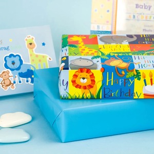 Custom Eco-Friendly Happy Birthday Animals <b>Pattern</b> Art <b>Paper</b> Roll 100GSM PE Coated Double-Sided Recyclable Packaging <b>Paper</b> - Product Image 3
