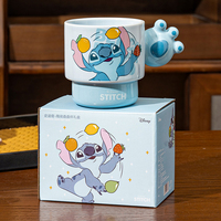 Tasse en céramique de dessin animé avec poignée Tasse à café et lait personnelle pour usage domestique et scolaire et cadeau