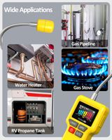 Détecteur de gaz naturel Y201 Pro à vente chaude, détecteur de fuite de gaz portable, détecteur de fuite de méthane, de butane, de GPL et de gaz combustible