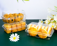 Boîte d'emballage pour cheesecake en plastique PET de qualité alimentaire jetable, transparente, sans BPA, forme unique, conteneur pour cupcakes, stockage alimentaire, exposition