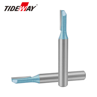TIDEWAY Fraise droite en carbure de tungstène pour le travail du bois CNC, fraise à une dent, revêtement TiN, personnalisable OEM/ODM