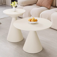Ensemble de canapé et table basse de salon moderne de luxe léger, table de chevet extensible en métal pour petits espaces
