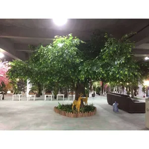 Fabrik benutzer definierte billige riesige künstliche große Baum große grüne Ficus Plantas künstliche Banyan Baum für Indoor Outdoor Event Dekor