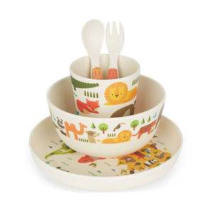 Bon marché ABC enfant en bas âge <span class=keywords><strong>repas</strong></span> essentiel coffret cadeau <span class=keywords><strong>bébé</strong></span> alimentation <span class=keywords><strong>bambou</strong></span> mélamine tasse bol assiette Logo personnalisé ensemble de dîner - Product Image 5
