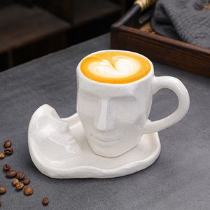 ชุดแก้วกาแฟเซรามิกสองชั้น DD4090 ลายจูบ งานแฮนด์เมด พร้อมถาด สำหรับวันวาเลนไทน์ วันครบรอบแต่งงาน - Product Image 2