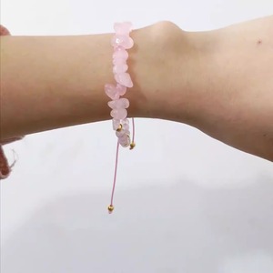 Usine En Gros À La Main Cristal De Guérison Boho 5-8mm Améthyste Turquoise Rose Quartz Pierre Chips Gravier <span class=keywords><strong>avec</strong></span> <span class=keywords><strong>Bracelet</strong></span> De Perles D'or - Product Image 4