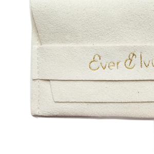 <span class=keywords><strong>Pochette</strong></span> en microfibre velours haut de gamme personnalisée avec logo pour présentation de bijoux et emballage de bagues – Vente en gros - Product Image 3