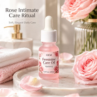 Huile Vaginale Apaisante à l'Huile de Rose, PH 4.5, Testée en Laboratoire, Arôme Romantique, Huile Yoni de Luxe pour Adultes, Personnalisable OEM