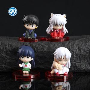 4 piezas <span class=keywords><strong>Inuyasha</strong></span> figura Anime dibujos animados Kagome Higurashi Miroku Sesshomaru muñeca estatua de juguete - Product Image 1