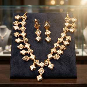 Collares de Oro Laminado de 14K, 18K, 24K al por Mayor, Joyería Turca, Joyería de Moda, Joyería de Lujo, Joyería de Latón Bañada en Oro - Product Image 2