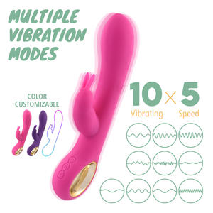 Aiersha beheiztes Kaninchen Doppelkopf Vibrator Frauen Masturbation Sexspielzeug für Erwachsene - Product Image 2