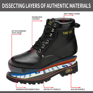 Zapatos <span class=keywords><strong>de</strong></span> <span class=keywords><strong>Seguridad</strong></span> <span class=keywords><strong>de</strong></span> Trabajo para Hombre <span class=keywords><strong>de</strong></span> Caña Alta con Punta <span class=keywords><strong>de</strong></span> Acero Amarillos, Antiaplastamiento, Antiperforación, Antideslizantes y Resistentes al Desgaste - Product Image 6