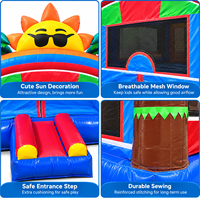 Château gonflable tropical Ceyu en forme de palmier pour enfants, idéal pour les anniversaires, les fêtes de famille, les jardins et les jeux en plein air