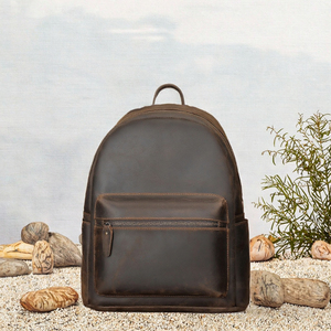 Mochila de Cuero Genuino con Logotipo Grabado Personalizado, Estilo Vaquero Abierto Vintage para Hombre, con Estilo Japonés e Inglés - Product Image 3