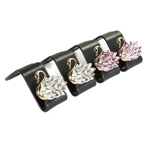 Swan <b>Car</b> Seat Back <b>Hooks</b> Crystal Decor Storage Organizer For Rear Seat Headrest - Product Image 5