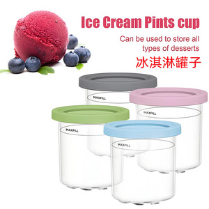 Compatible Ninja Ice Cream Jar Lids With Spoons For NC299AM C300s Series Storage Containers Plastic Maxfill Marked - Product Image 5