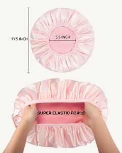 หมวกอาบน้ำสามชั้นสำหรับผู้หญิง หมวกอาบน้ำกันน้ำ<span class=keywords><strong>แบบ</strong></span>ใช้ซ้ำได้สำหรับผมยาวและผมสั้น - Product Image 6