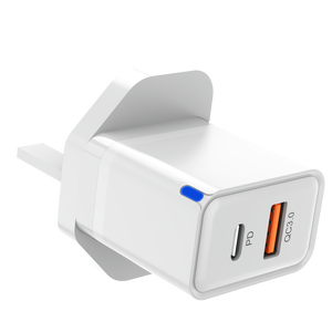 Cargador de Pared de Carga Rápida con Doble Puerto PD QC3.0 de 30 W, Enchufe <span class=keywords><strong>para</strong></span> UE y Reino Unido, <span class=keywords><strong>para</strong></span> Teléfono Móvil, <span class=keywords><strong>AirPods</strong></span>, Switch, <span class=keywords><strong>iPad</strong></span> - Product Image 2