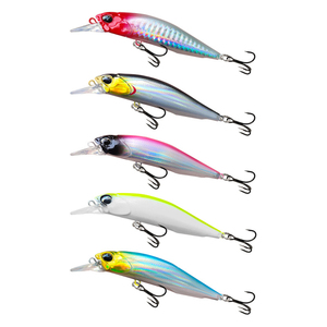 Leurre Artificiel Dur Minnow 75mm 90mm 110mm pour Pêche en Eau Douce, Coulant Lent, Yeux 3D en ABS, Hameçons 6066 pour Rivière - Product Image 1