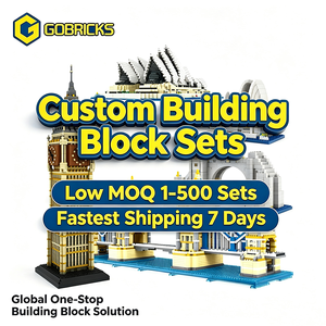 <span class=keywords><strong>Bloques</strong></span> de Construcción de Plástico Personalizados de Lugares Emblemáticos del Mundo, Fabricados por Gobricks, Modelo de Arquitectura Famosa OEM, Ladrillos Compatibles con MOC - Product Image 1