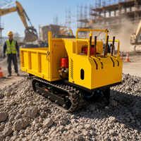 Mini-dumper sur chenilles diesel 18 CV à moteur refroidi par eau pour le transport de déchets de construction