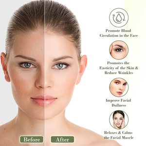 Bestseller Angepasstes Logo Grüner Jade Gesichtsroller Natürlicher Stein Gesichtsmassagegerät OEM Marke LRYS Modell Geschenk - Product Image 3