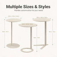 Table d'appoint métallique détachable, structure KD, petite table basse en fer pour l'intérieur