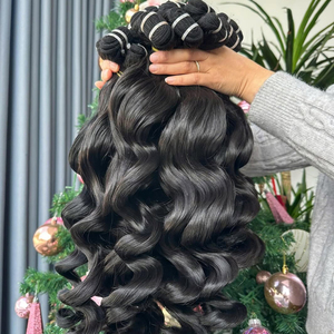 Lots de <span class=keywords><strong>Cheveux</strong></span> Humains Vierges Remy Double Drawn, Cuticules Alignées, Doux et Soyeux, 100g, Non Traités, Brésiliens, Double Trame Faite à la Machine - Product Image 3